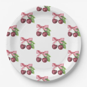 Plato De Papel Ella es la cereza en la parte superior del baby sh