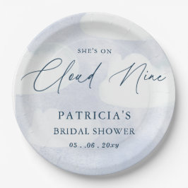 Plato De Papel Ella está en la ducha de novia Cloud Nine Bridal S