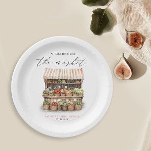 Plato De Papel Ella está fuera del mercado Desfile de regalos de