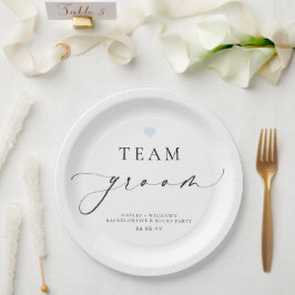 Plato De Papel Ellesmere Minimalista Team Groom