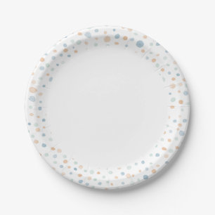 Plato De Papel Elliot Confetti Watercolor Dots Paper Plate