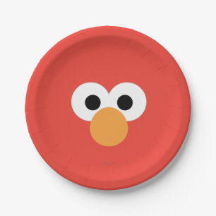 Plato De Papel Elmo Big Face