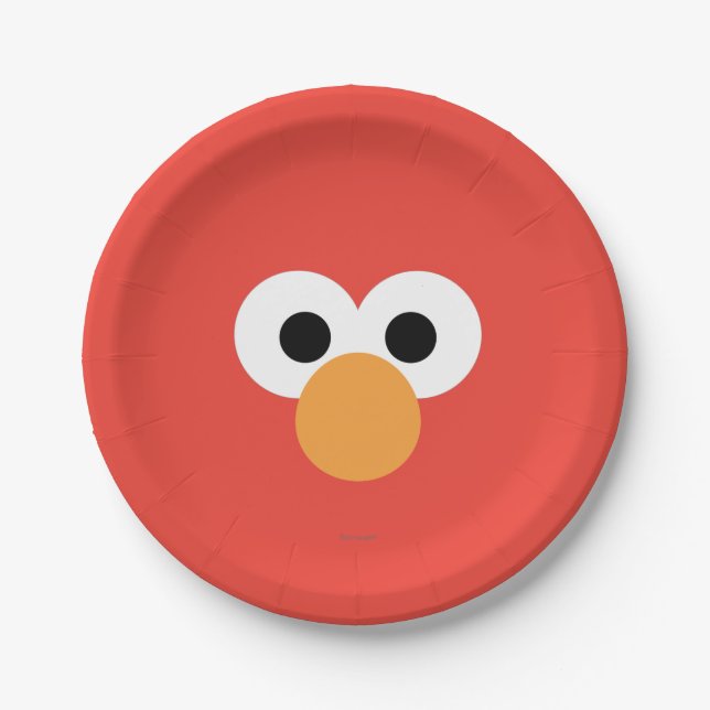 Plato De Papel Elmo Big Face (Anverso)