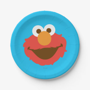 Plato De Papel Elmo Face