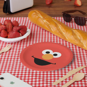 Plato De Papel Elmo Face Art
