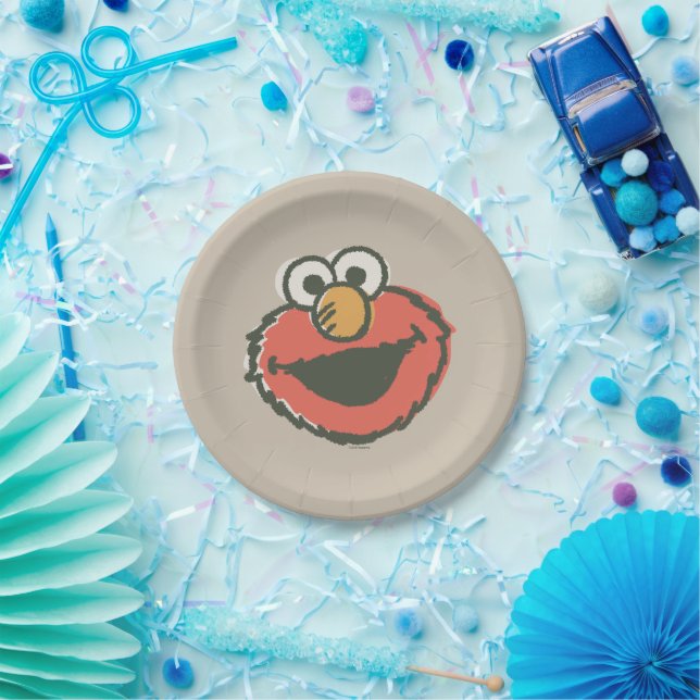 Plato De Papel Elmo Retro (Fiesta)