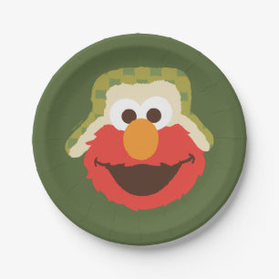 Plato De Papel Elmo Woodland Face