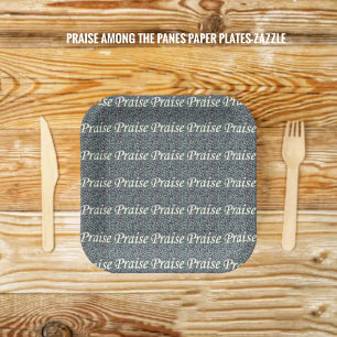 Plato De Papel Elogios entre los panes