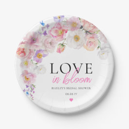 Plato De Papel Eloise Pink Floral Love In Bloom