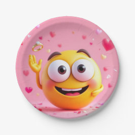 Plato De Papel Emoji comprometida