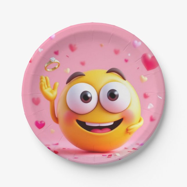 Plato De Papel Emoji comprometida (Anverso)