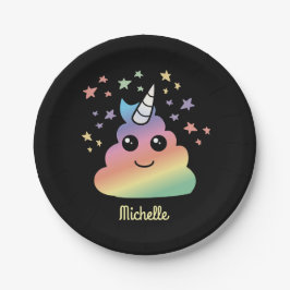 Plato De Papel Emoji de arcoiris unidosis personalizada