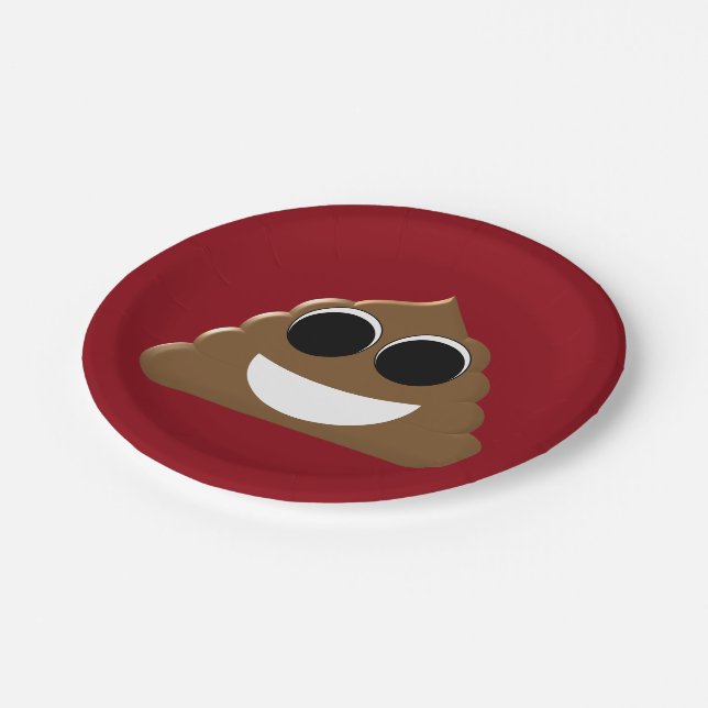 Plato De Papel Emoji divertida Poo (Angular)
