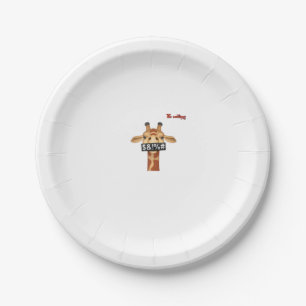 Plato De Papel emoji insultando la ira de la jirafa