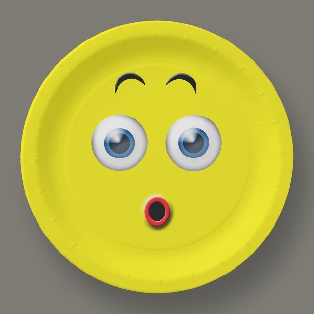 Plato De Papel Emoji sorprendida (Subido por el creador)