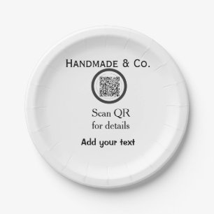 Plato De Papel Empresa de artesanía negocio Escanear detalles del