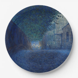 Plato De Papel En Dusk (Paisaje nocturno) (Escena nocturna)