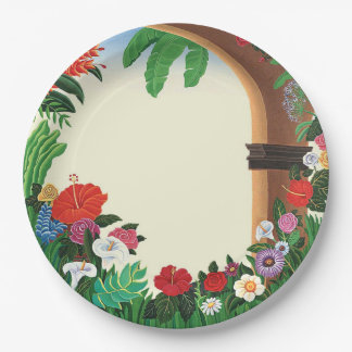 Plato De Papel En el jardín