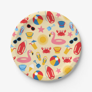 Plato De Papel En la playa