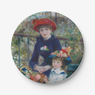 Plato De Papel En la Terraza, Retrato Impresionista, Renoir