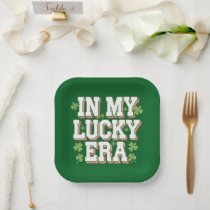 Plato De Papel En Mi Era Afortunada Regalo de Día de San Patricio