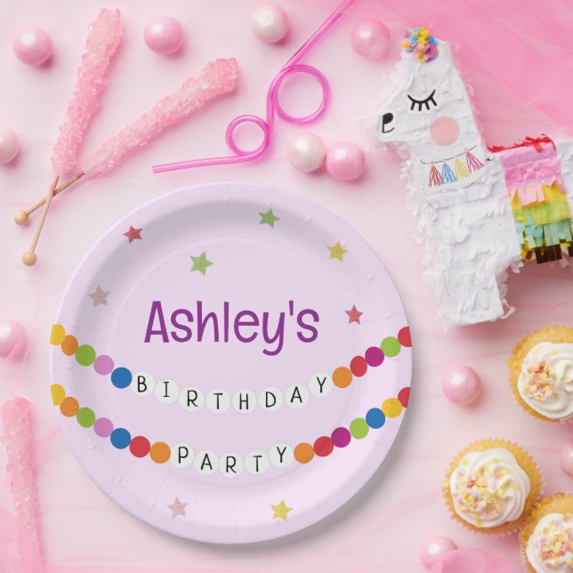 Plato De Papel En mi fiesta de cumpleaños de la era de la pulsera (Fiesta)
