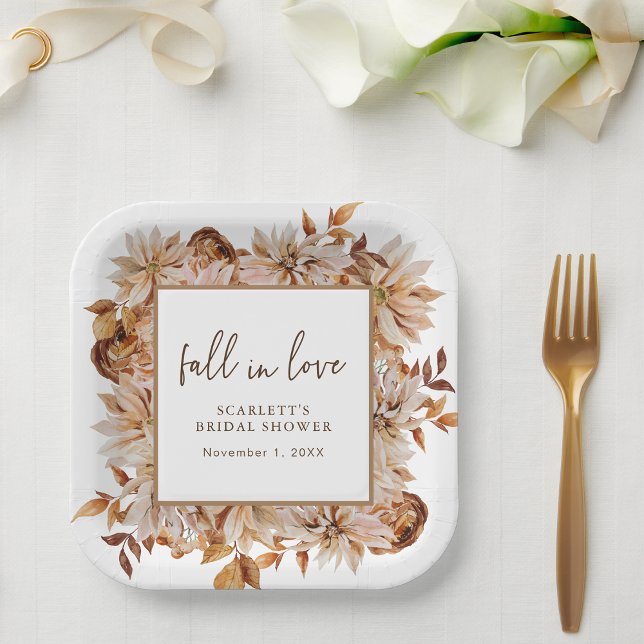 Plato De Papel Enamorarse (Fall In Love Paper Plates
)