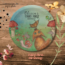 Plato De Papel Encantadas criaturas de bosques de hadas de primer