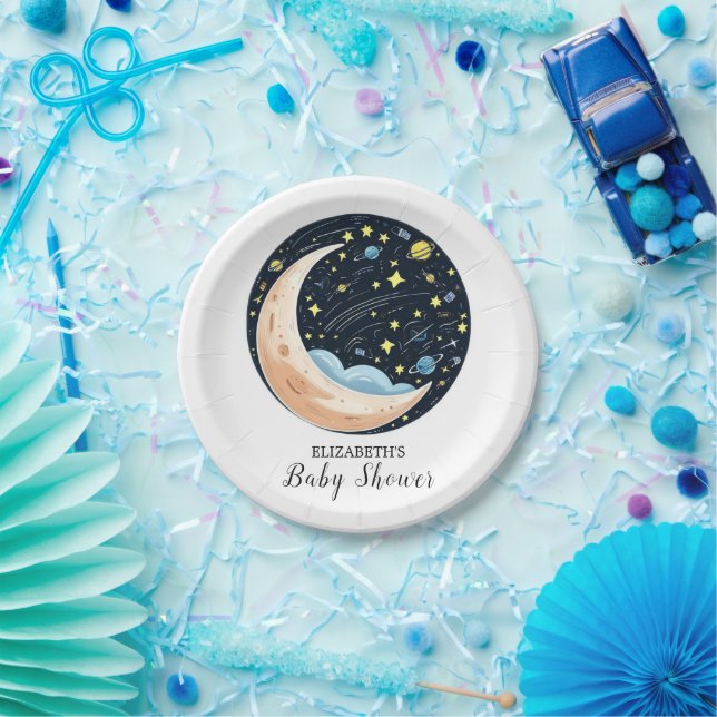 Plato De Papel Encantador Baby Shower de bonitas estrellas (Fiesta)