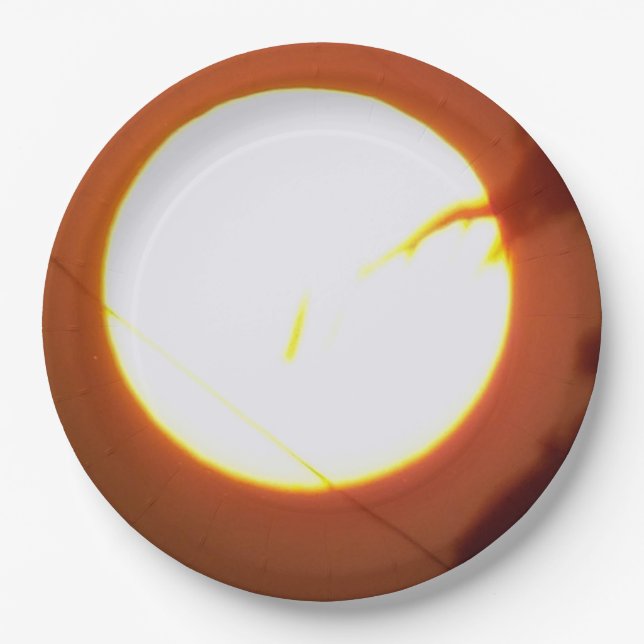 Plato De Papel Encantador Luna Llena de 9" redonda (Anverso)