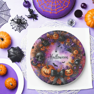 Plato De Papel Encantadoras Placas de papel de gala de Halloween