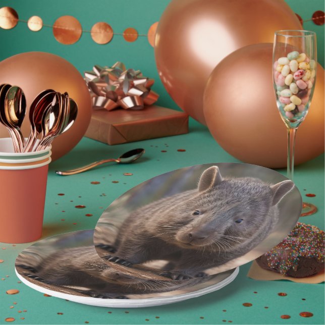 Plato De Papel "Encanto Chubby: El Adorable Wombat Australiano" (Multi)