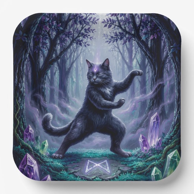 Plato De Papel EnchantedCatDance  (Anverso)