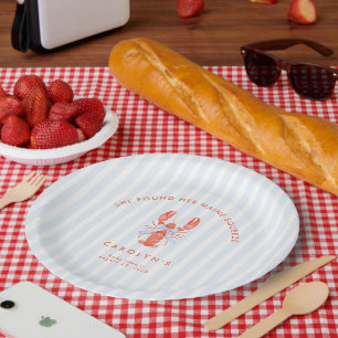 Plato De Papel Encontró A Su Lobster Costero De Squeeze Maine