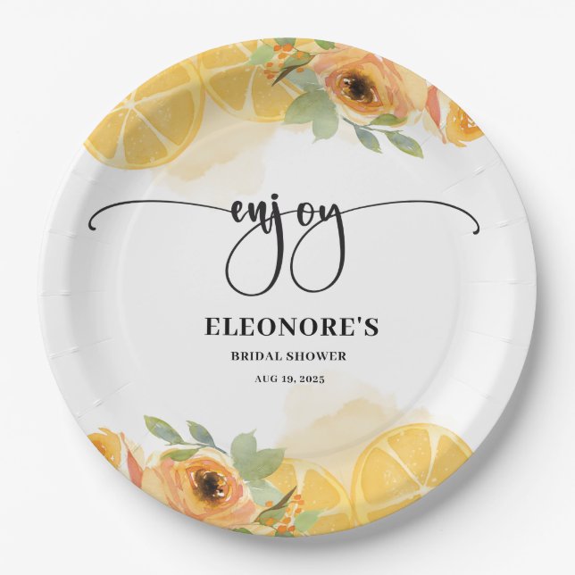 Plato De Papel Encontró su ducha de brigada helada (Anverso)