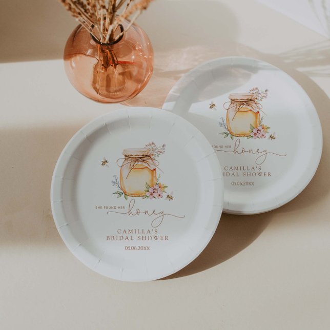Plato De Papel Encontró su miel Bridal Shower (Subido por el creador)