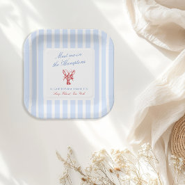 Plato De Papel Encuéntrame en la soltera Hamptons