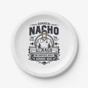 Plato De Papel Enfermera Ortopédica Promedio de Nacho