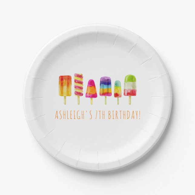 Plato De Papel Enfríe hacia fuera a la fiesta de cumpleaños de (Anverso)