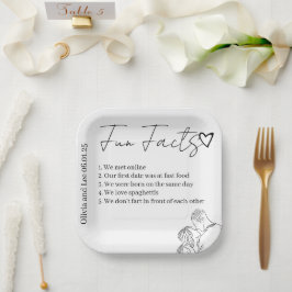Plato De Papel Engagement Party Fun facts Name Wedding 