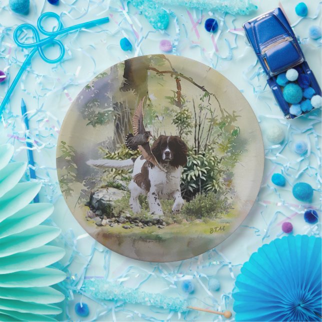 Plato De Papel English Springer Spaniel (Fiesta)