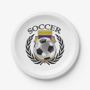 Plato De Papel Engranaje de la fan del fútbol 2016 de Colombia