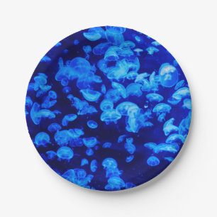 Plato De Papel Enjambre de medusas