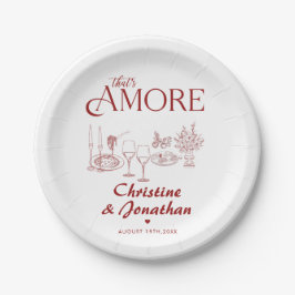 Plato De Papel Ensayo de cocina italiana retro caprichosa