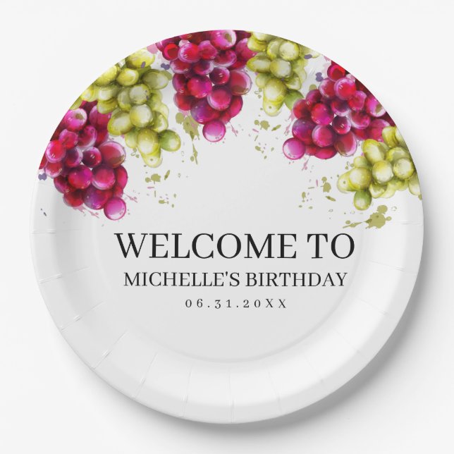 Plato De Papel Ensayos de uva (Anverso)