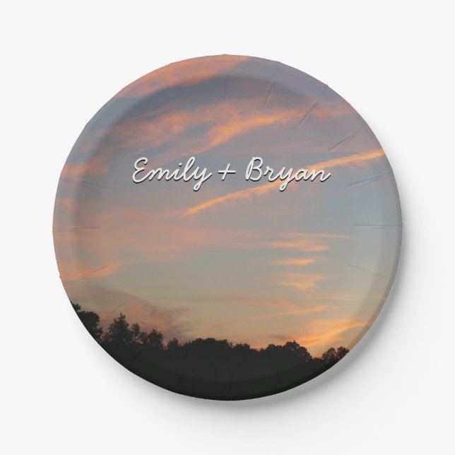 Plato De Papel Entorno Elkridge Sunset Maryland (Anverso)