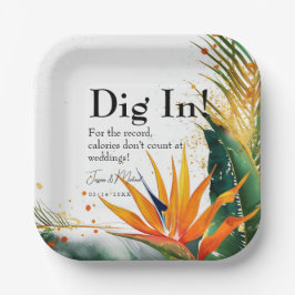 Plato De Papel ¡Entra! Aves del paraíso