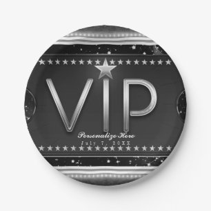 Plato De Papel Entradas VIP personalizadas para fiesta con estrel