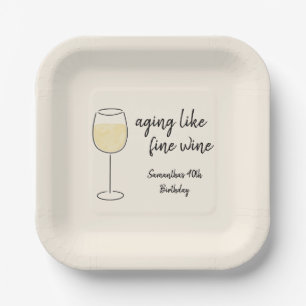 Plato De Papel Envejecimiento Como Buenos Vinos Vinos Blancos Cum