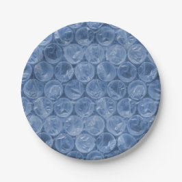 Plato De Papel Envoltura de burbuja azul